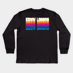 Retro Kenny Proud Personalized Loggins Name Gift Retro Rainbow Style Kids Long Sleeve T-Shirt